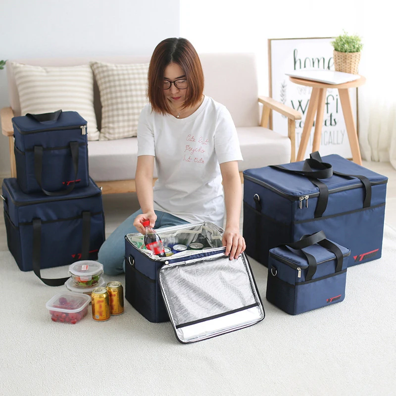 Очень большая утолщенная сумка холодильник пакет для льда изолированная ланча