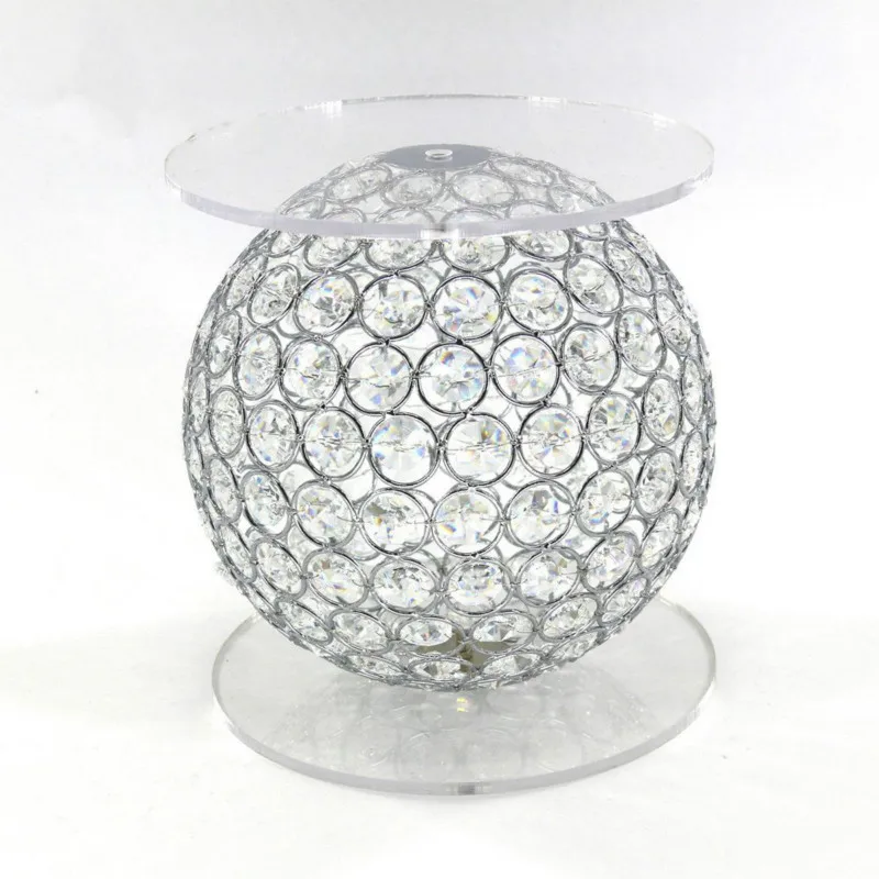 

6pcs/lot crystal ball acrylic cake stand dessert table metal cake decoration ornaments