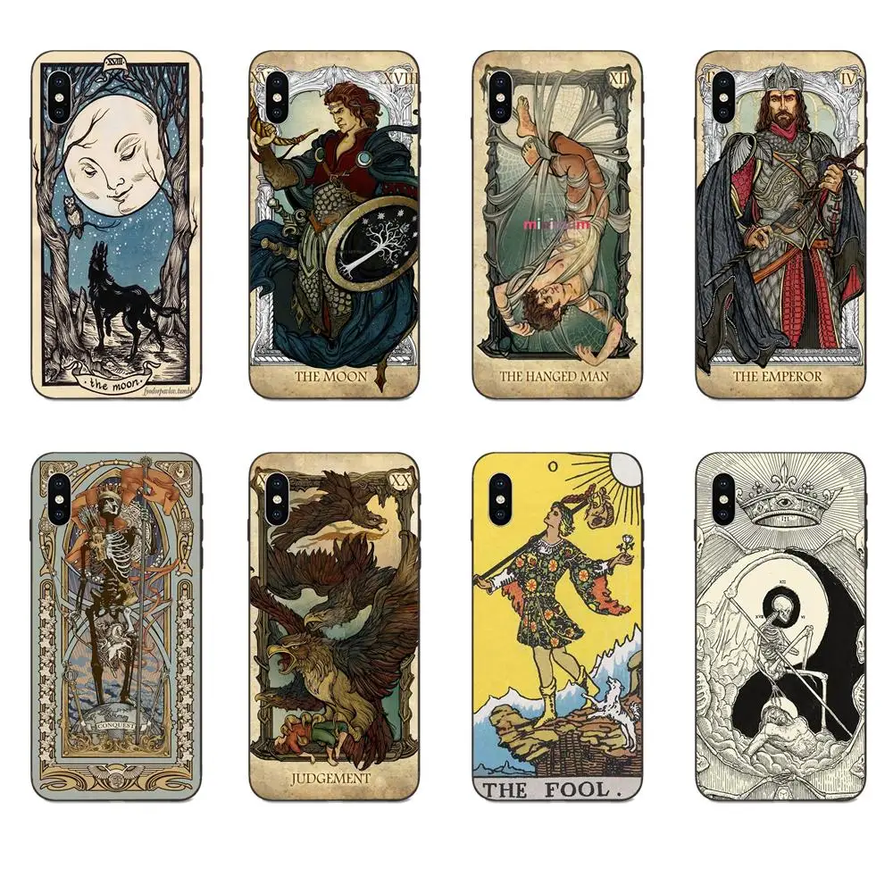 Модный мягкий чехол для мобильного телефона с картами Таро Apple iPhone 11 X XS Max XR Pro 4 5 6 6S