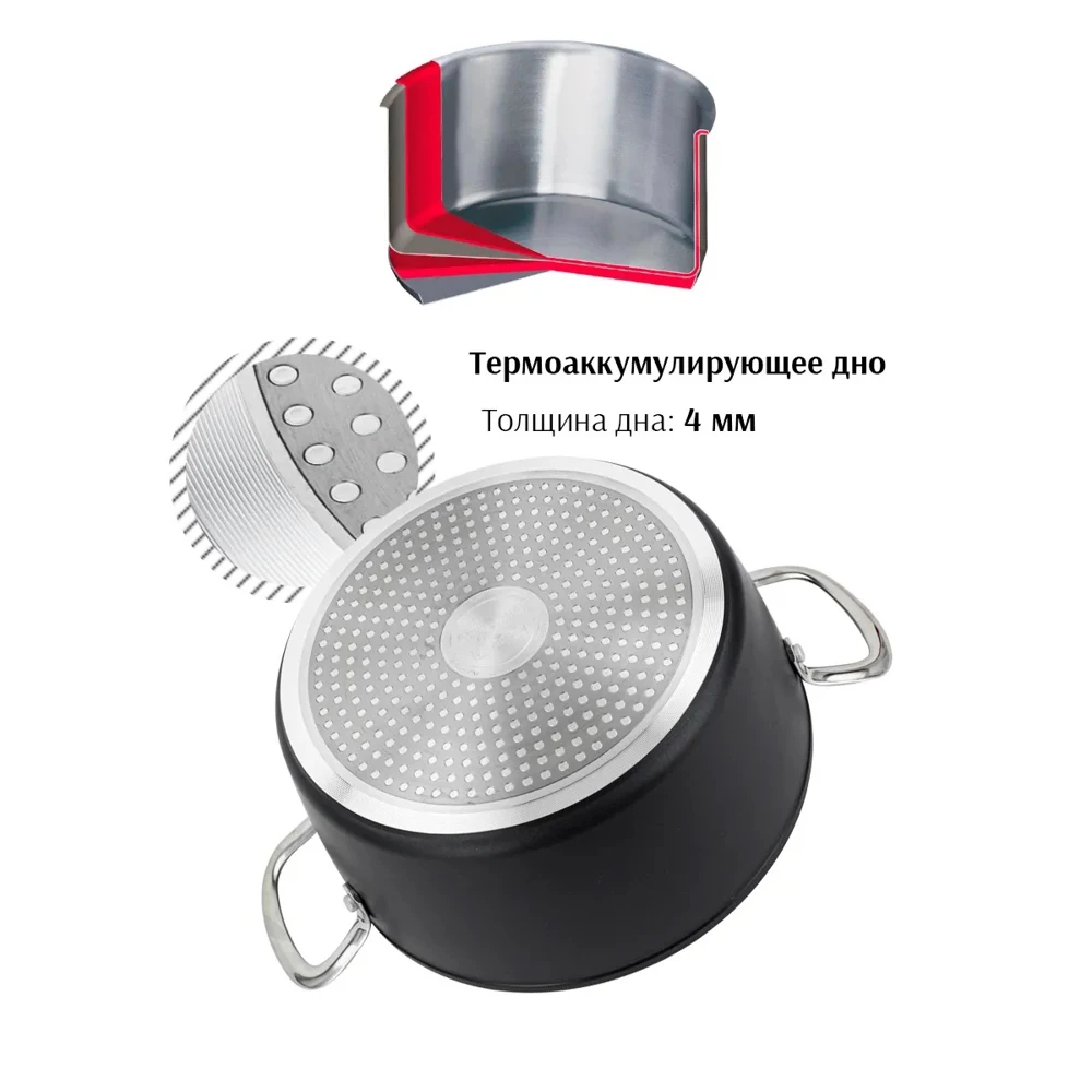 Кастрюля Mercury Haus Granite 2.8л / 4л | Дом и сад