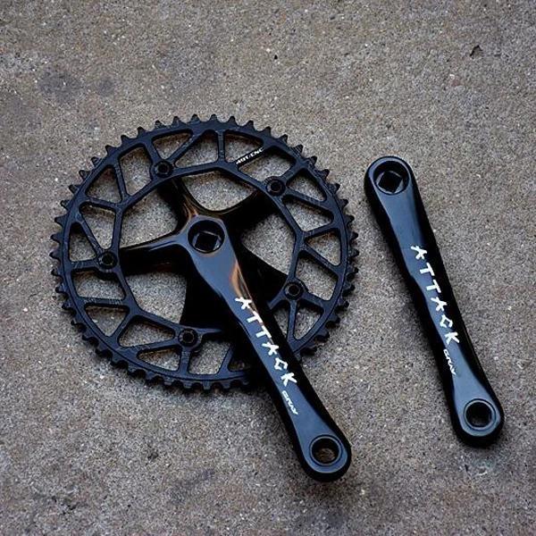 Fixie велосипед Crankset Cranks Односкоростной chainwheel 700C дорожный Звездочка CNC 49T BCD130|Шатун