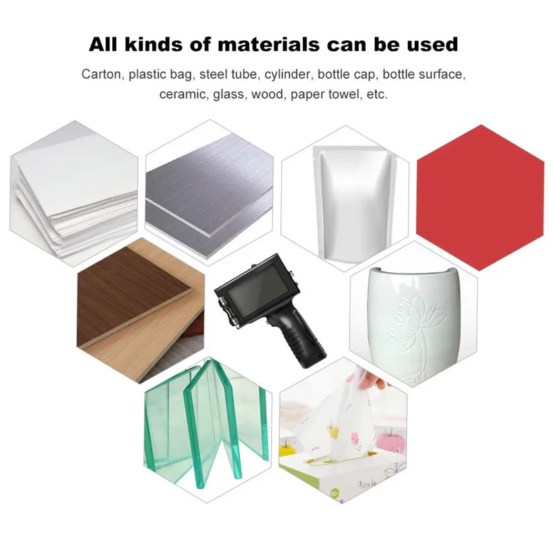 Handheld Touch Screen 600DPI Printer Intelligent USB QR Code Inkjet Label for Plastics Glass Wood Cosmetics | Инструменты