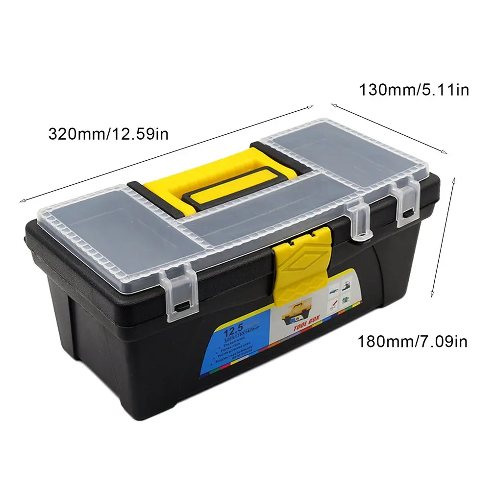 

10 Inch 12.5Inch Multifunctional Instrument Parts Hardware Tool Storage Box ABS Plastic Toolbox Electrician Box