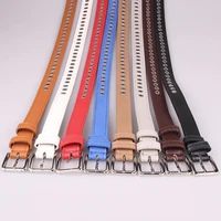 Hot Leather Belt For Women Square Buckle Pin Buckle Jeans Black Belt Chic Luxury Brand Ladies Vintage Strap Female Waistband