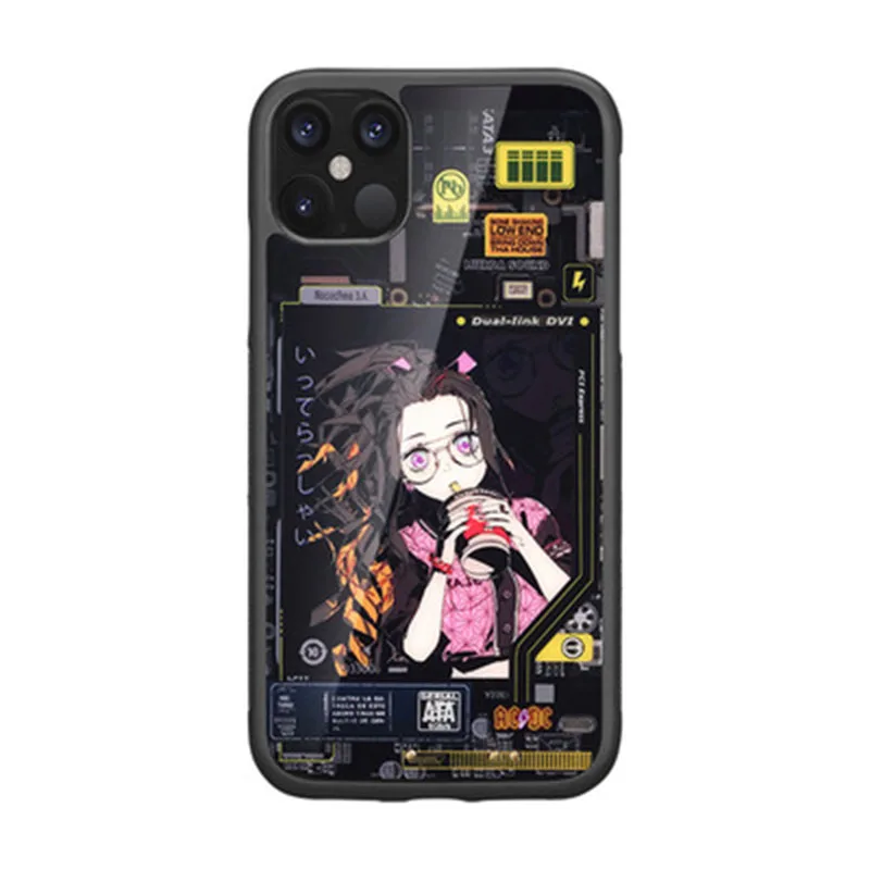

Dynamic Led Luminous Phone Case For iPhone 12 11Pro Max mini Smart Call Light Flash Shockproof Cover With X XR XS Accessories