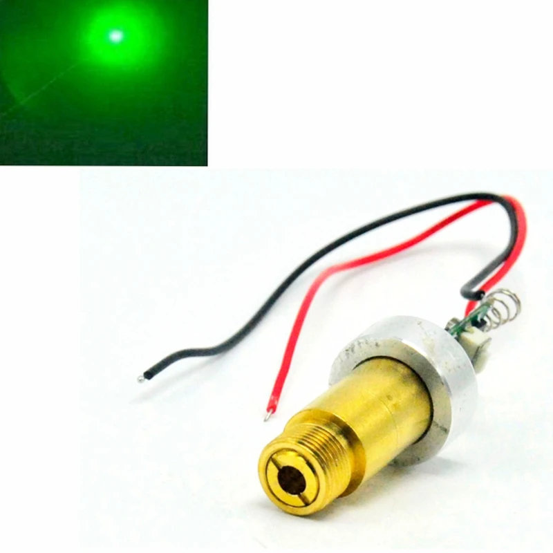 Green Light Laser Diode Dot Module 532nm 200mw 3.7V-4.2V with Aluminium Heatsink