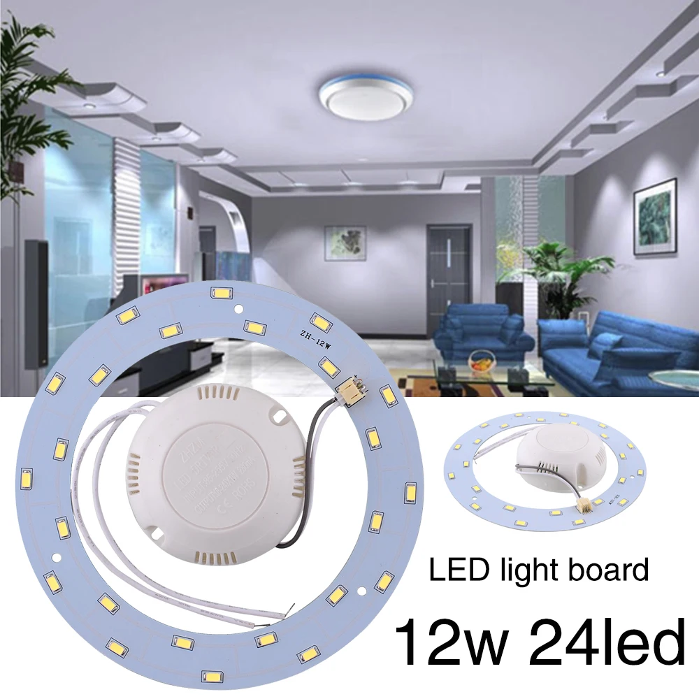 

12W 24 5730 SMD LED Saving Panel Circle Annular Ceiling Light Lamp Pure White