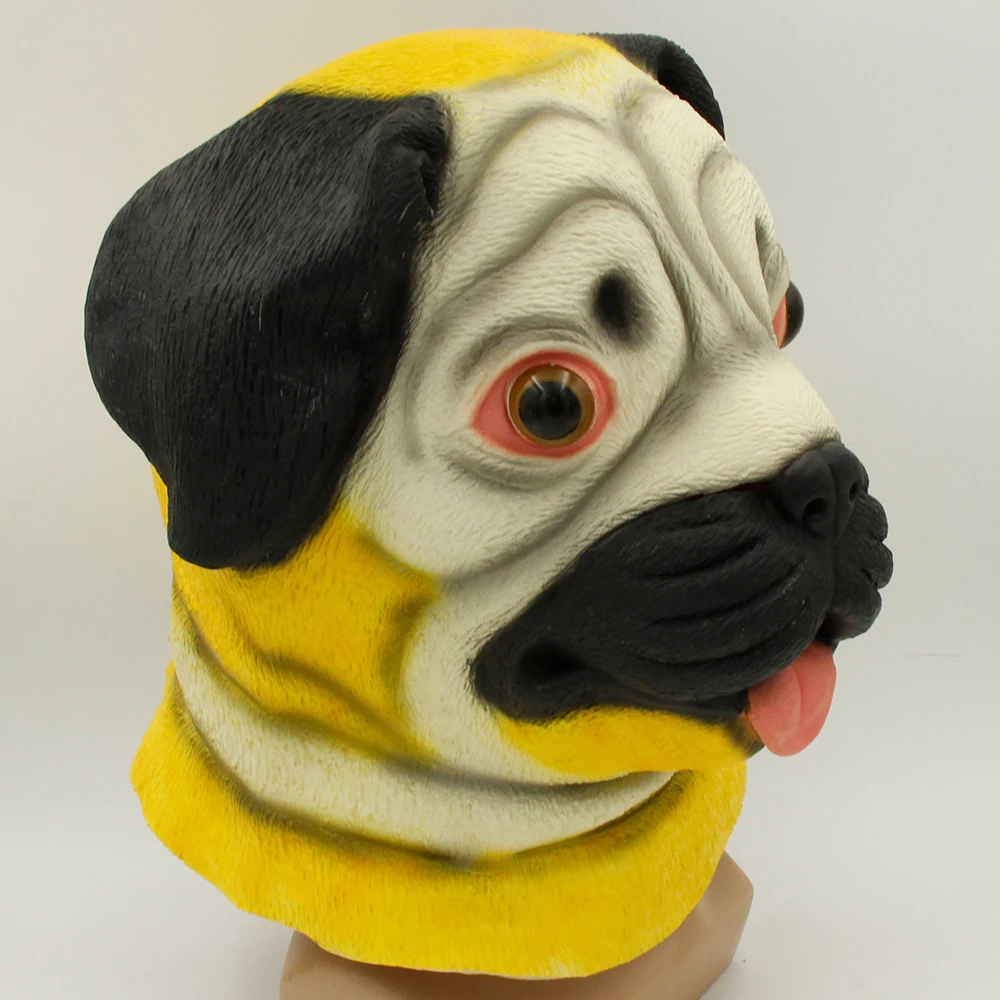 

Cute puppy latex mask Halloween costume party props Cute puppy mask animal character headgear role playing props