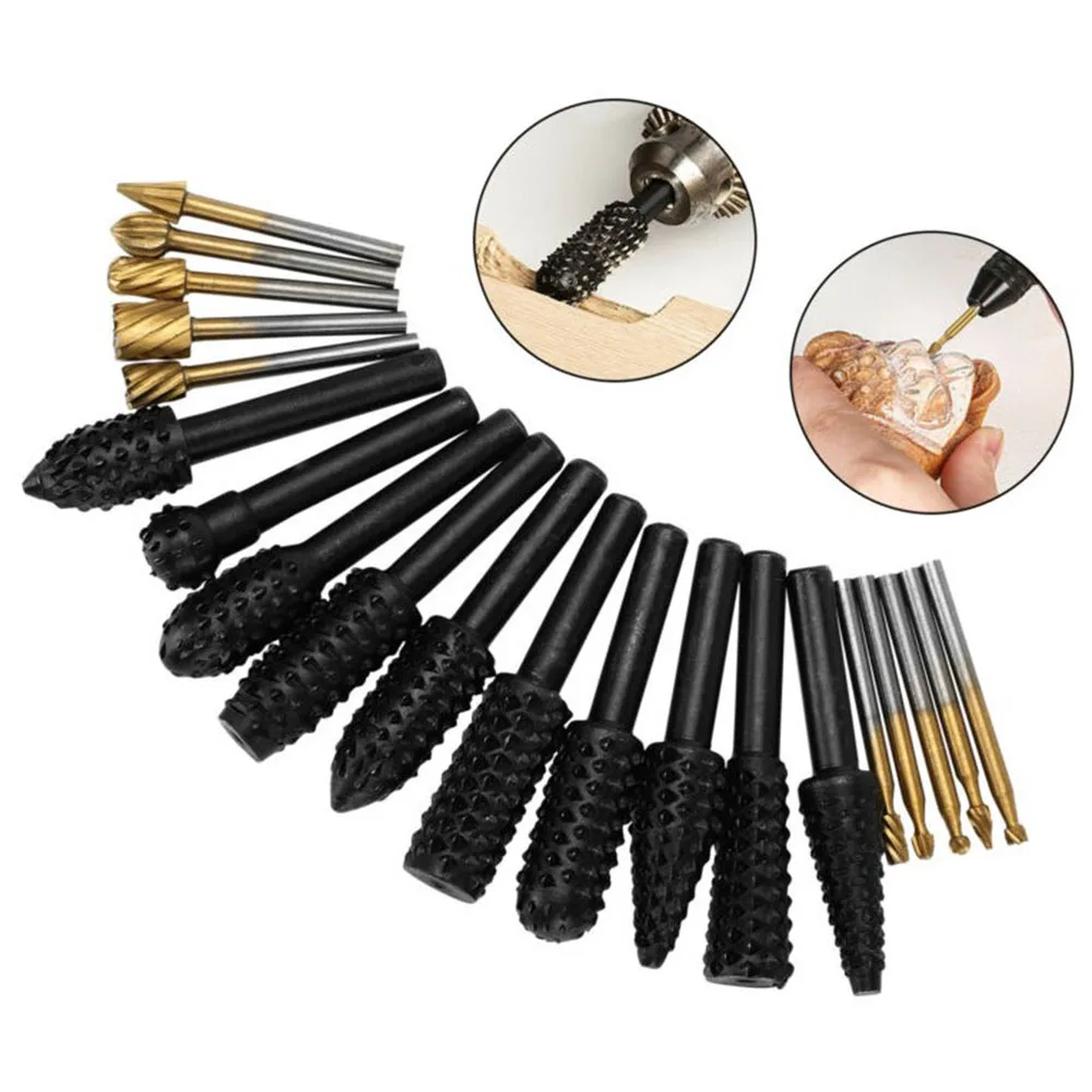 Набор вращающихся сверл по дереву 20 шт. набор 1/4 &quot1/8&quot|Абразивные инструменты| |