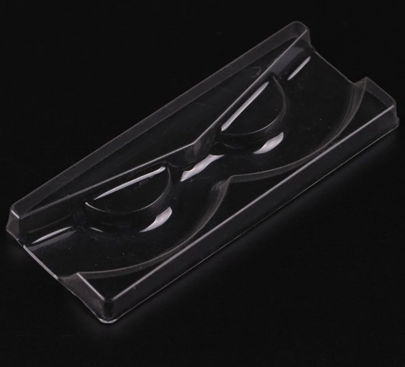 

NEW wholesale 50pcs Transparent lash trays plastic 25mm lashes holder eyelash tray for eyelash packaging box case bulk vendors