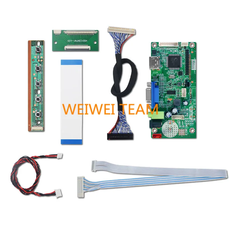 Pantalla LCD de 12,3 "para salpicadero de coche, navegaci&oacute;n GPS, tablero de controlador VGA LVDS de 1920x720, barra el&aacute;stica Ultra ancha, LCD-5