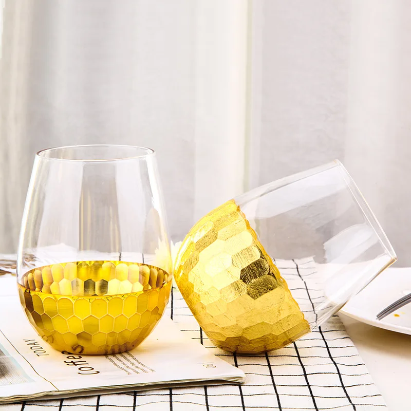 574 мл креативная пивная стеклянная чашка высокотемпературная позолоченная для