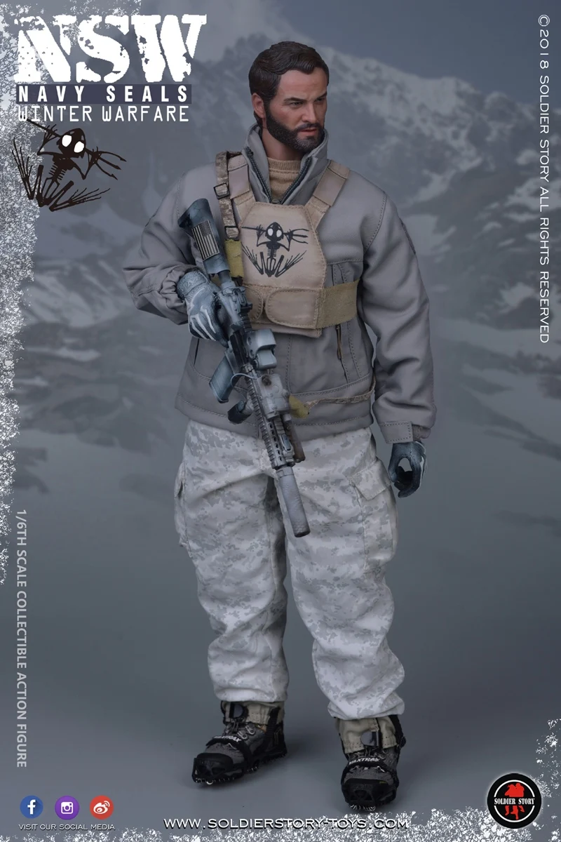 Экшн-фигурка солдатика история SS109 США NSW ВМС котики зимняя война MARKSMAN 1/6 | Игрушки