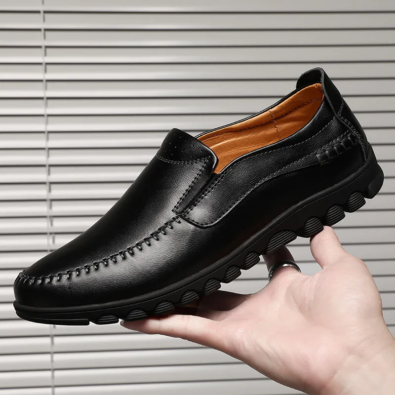 Handmade Genuine Leather Men Shoes Luxury Brand Italian Casual Mens Loafers Breathable Driving Slip on Business Moccasins | Обувь
