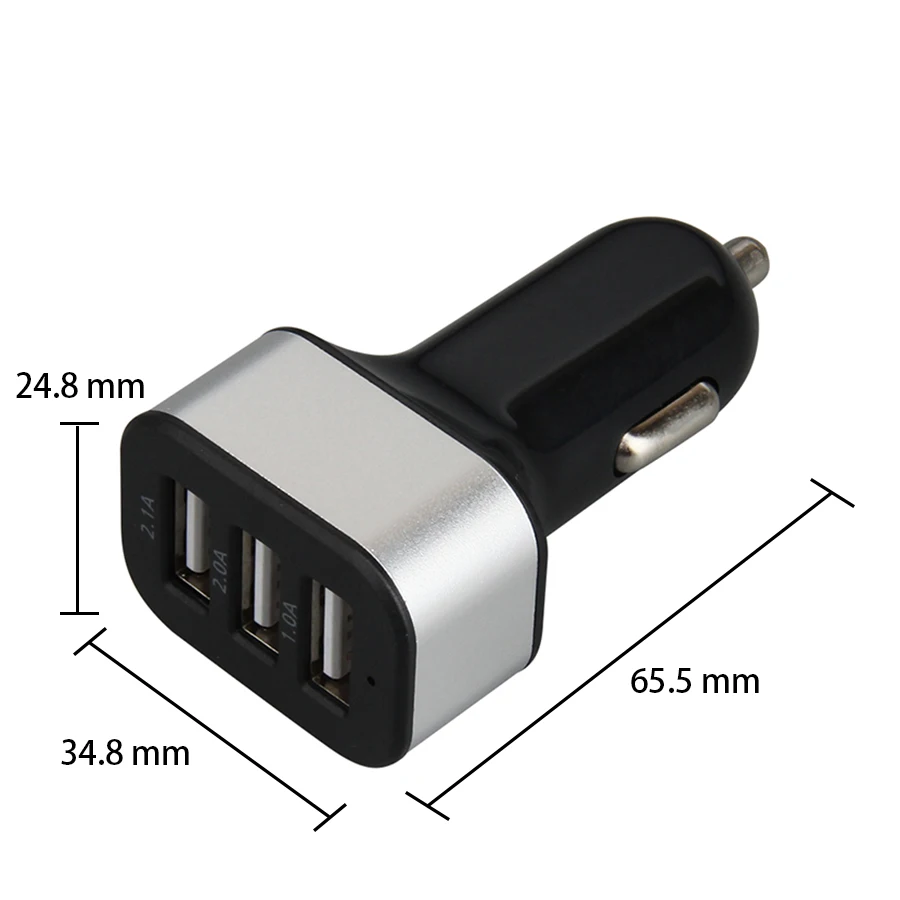 10 шт. Tideseer USB зарядное устройство 3-портовое автомобильное для iPhone Xs/Xs max/Xr/X/8/7/6/5 iPad