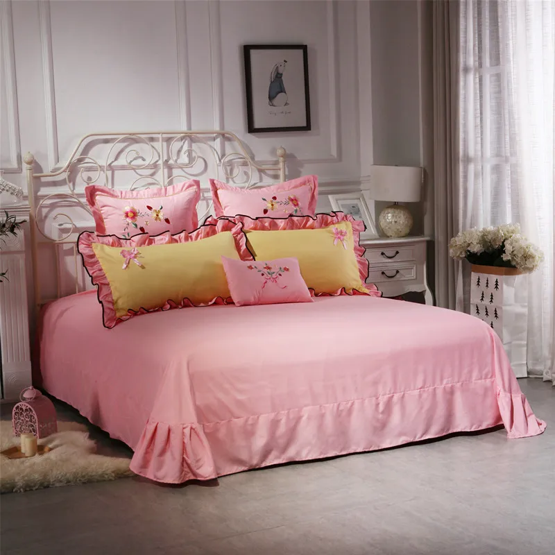 Classic Bedding Set Luxury Lotus Leaf Bed Sheet Quilt Cover Pillowcase Family Comfortable Breathable Comforter | Дом и сад