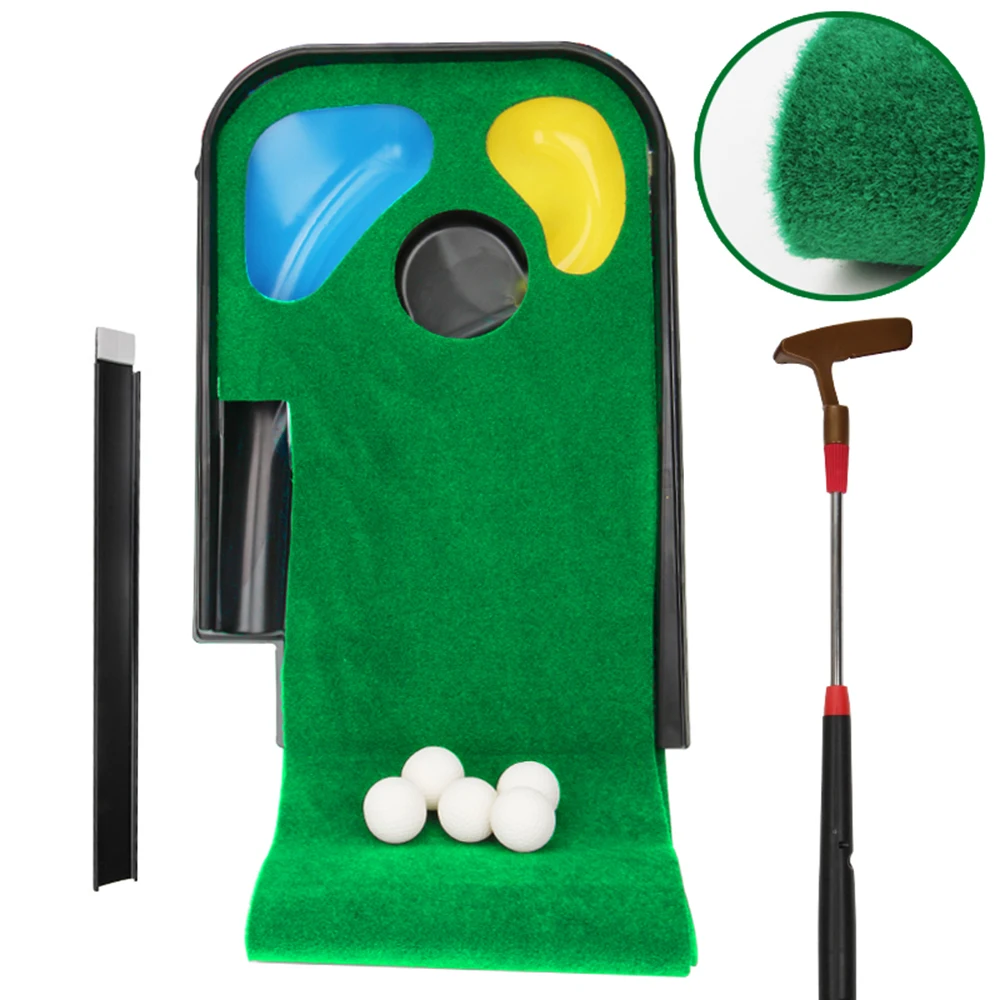 Online Golf Vuruş Mat Seti çocuklar Mini Golf Oyunu Uygulama Ekipmanları Oyuncak Ev Ofis Backyard Kapalı Dış Mekan Kullanımı