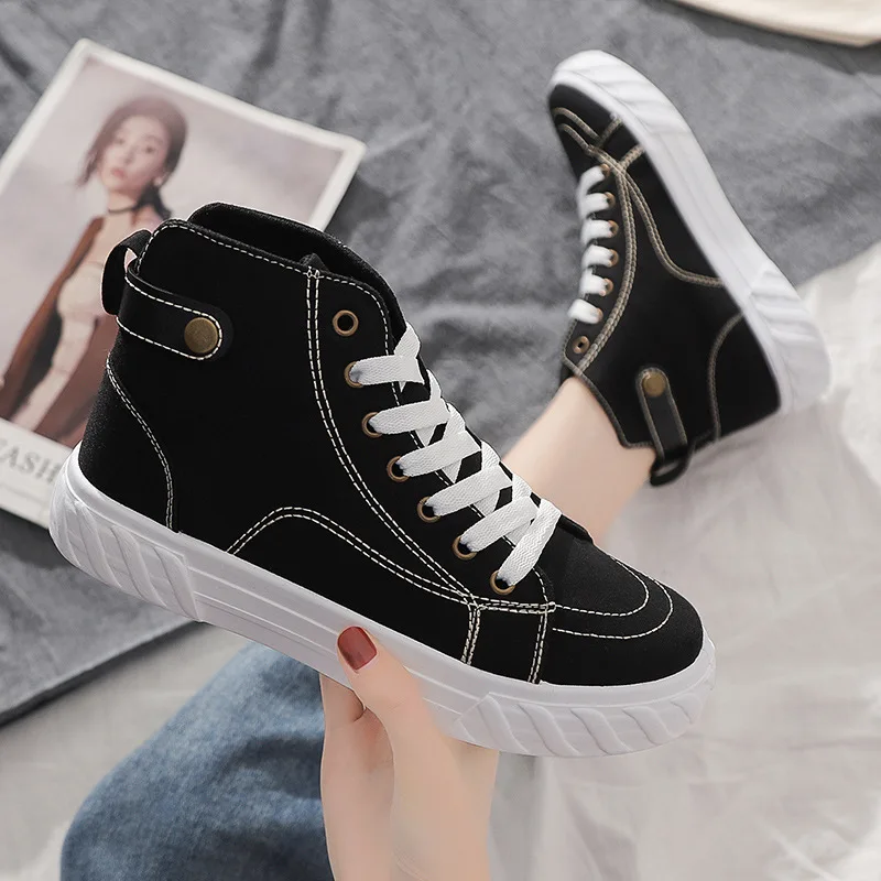 2019 г. Новая Осенняя парусиновая обувь женская трендовая Спортивная повседневная