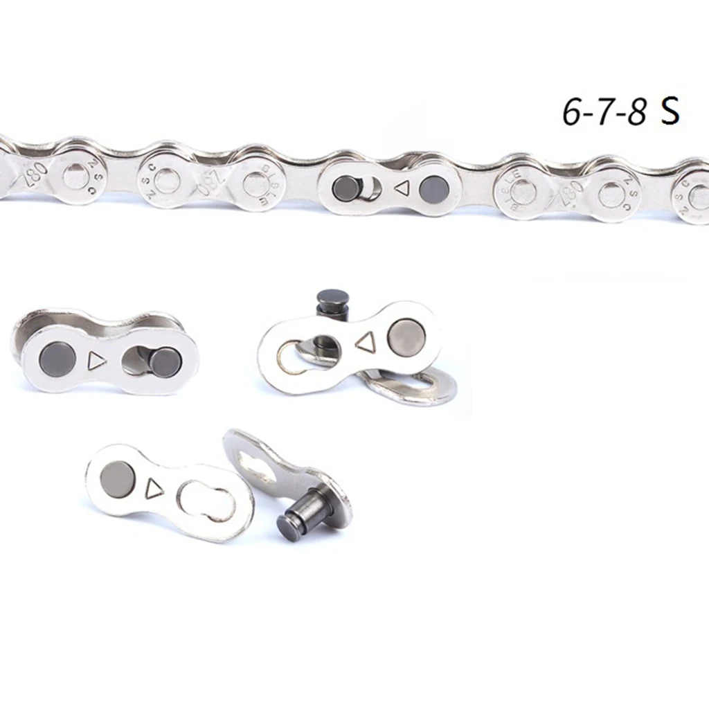 

Bicycle Missing Link Chain Reusable Silver Steel Bike Chain Link Hardware, Durable & Practical