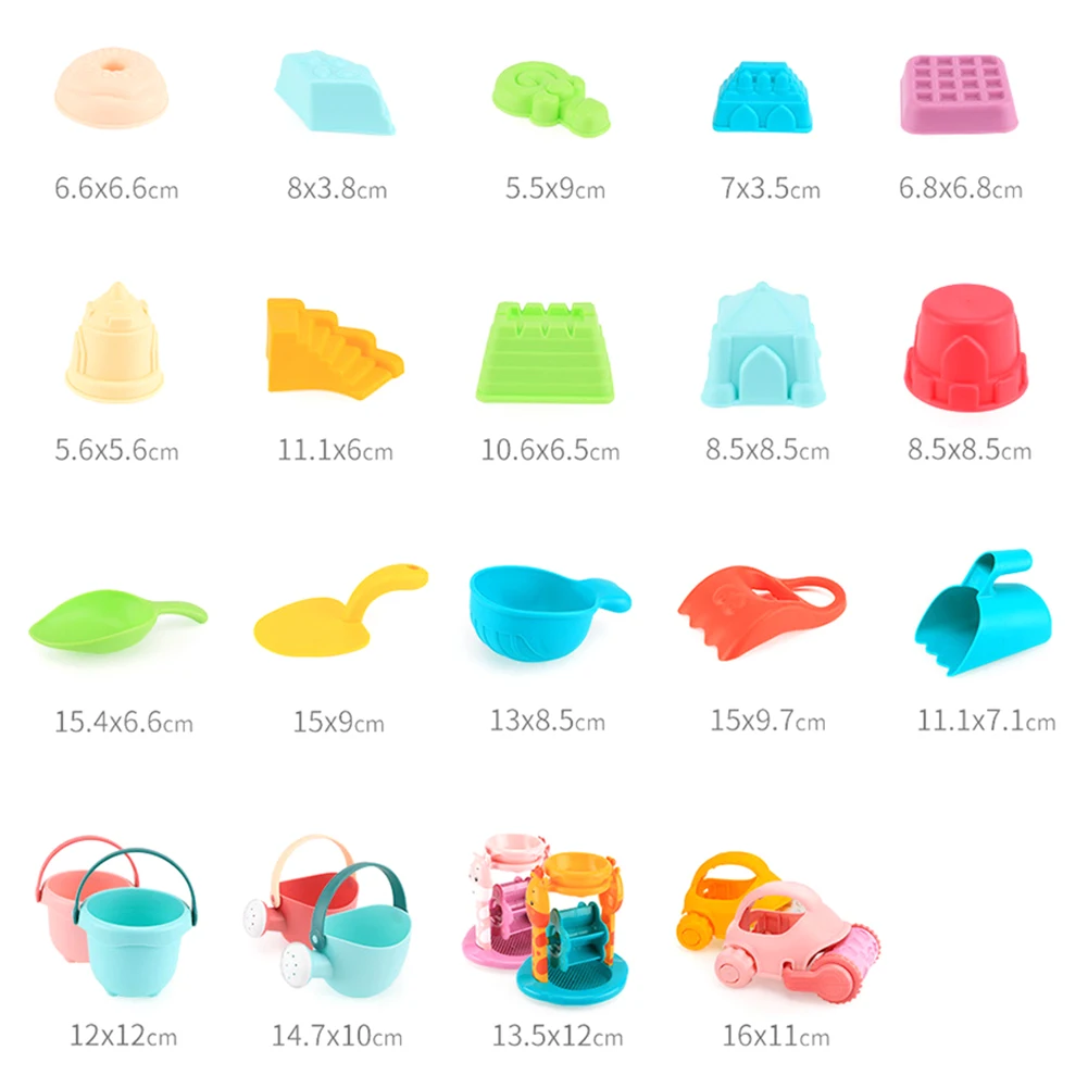 

Children's Soft Rubber Beach Toy Set Baby DIY Outdoor Play House Educational Beach Tool Toys Parent-child Water Games Tool