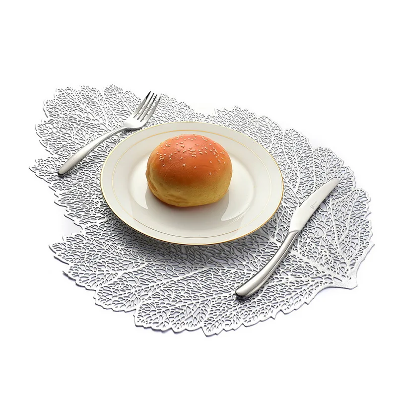 Тарелка для обеденных настольные подставки имитация листьев завод ПВХ