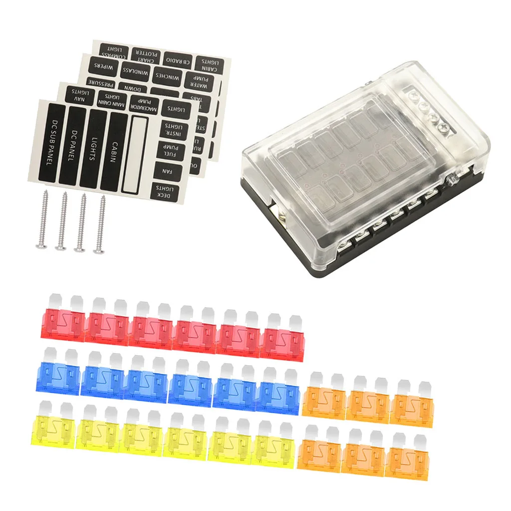 12 способ лезвие предохранителей блок держатель светодиодный индикатор 12V 32V Авто