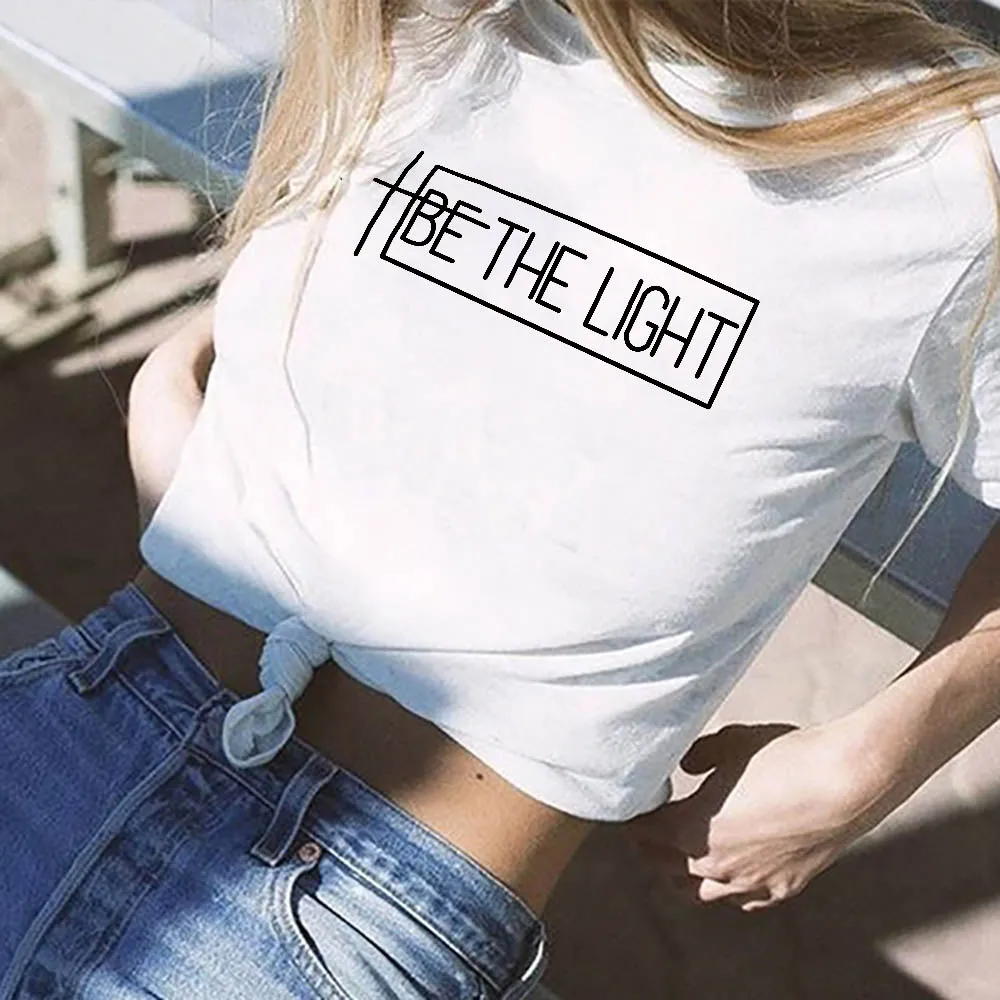 Женская Повседневная футболка короткая летняя женская с круглым вырезом