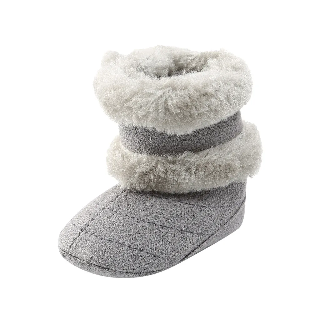 Серый Winter Baby Shoes детская обувь Baby Boots Keep Warm Infant Newborn Baby Girls Boys Outdoor Shoes First Walkers Shoes#0 - Цвет: Серый