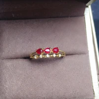 2021 silver new fashion temperament ring simulation color tourmaline color crystal ruby adjustable ring for women sweet jewelry