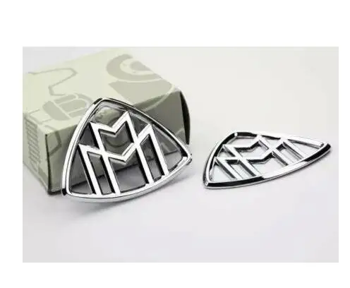 2PCS SILVER 2 шт для MERCEDES-BENZ W222 для MAYBACH правого и левого логотипа самоклеющиеся - Цвет: 2PCS SILVER