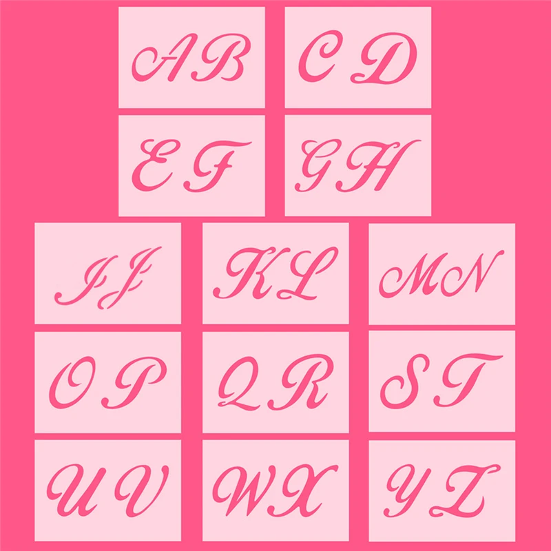 Uppercase Aomily буквы цифры символ торт airаэрограф форма для рисования резка для печенья торт мусс украшения формы - Цвет: Uppercase