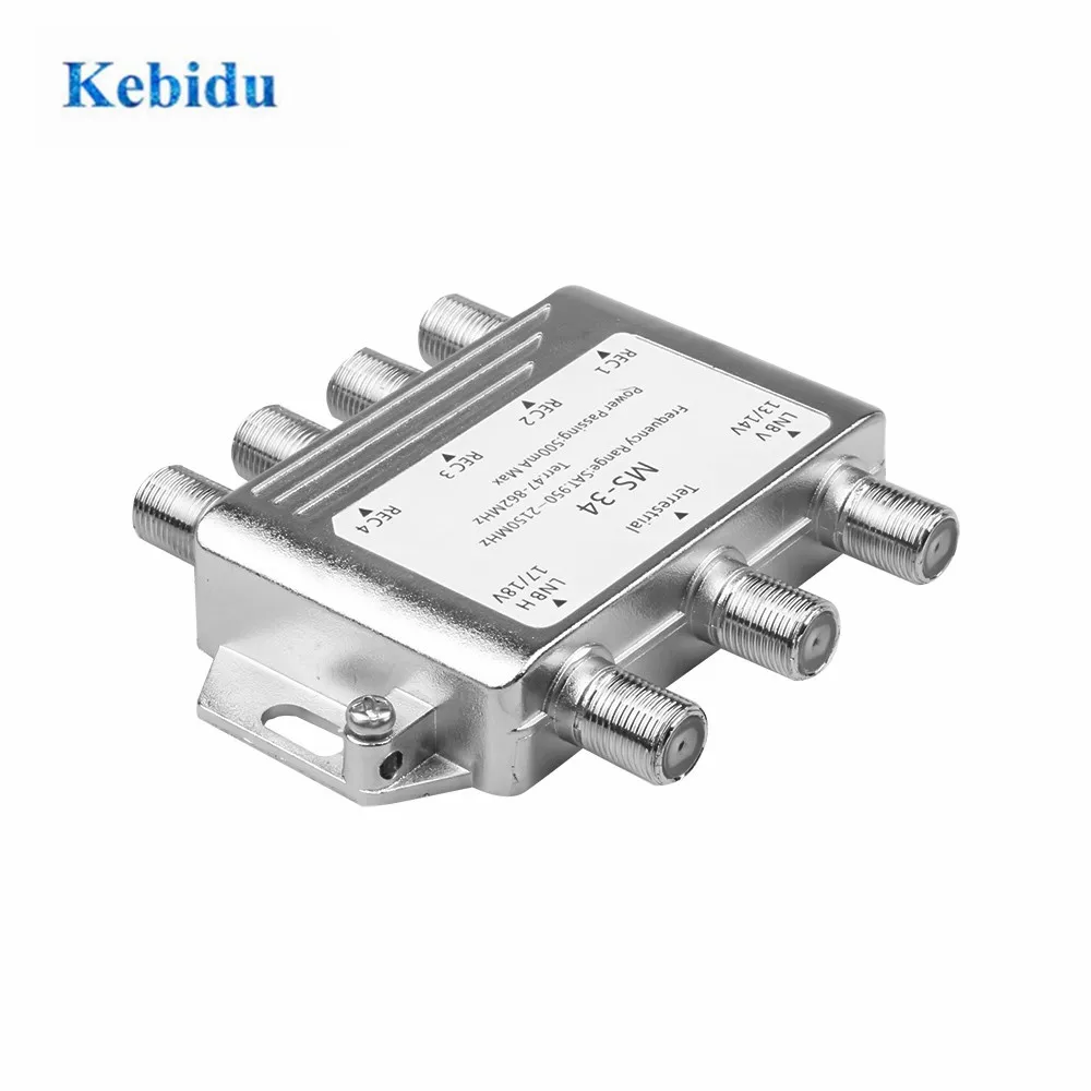 Новый автономный спутниковый переключатель DiSEqC MS34EZ MultiSwitch FTA TV LNB Cascade multiswitch 2 1 TERR