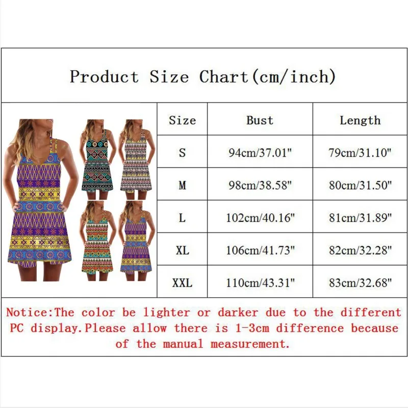

Women's Retro Printed Sling Slim Dress Summer Sexy Off Shoulder Sleeveless V Neck Mini Dresses Ladies Boho Style Femme Robe 2021