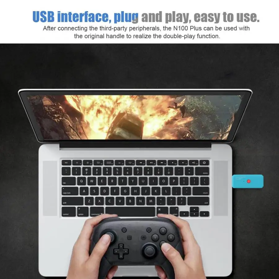 Новый портативный беспроводной USB адаптер N100PLUS NS ручной конвертер для PS4