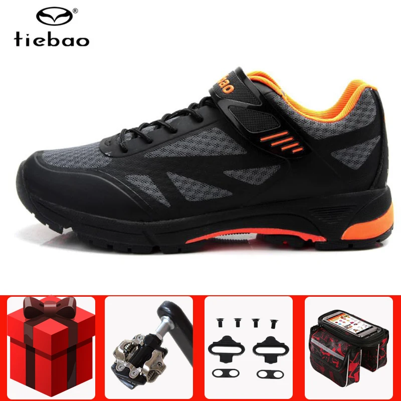B1406 add all TIEBAO велосипедная обувь для отдыха sapatilha ciclismo mtb Мужская обувь для горного велосипеда самоблокирующиеся дышащие spd педали спортивный велосипед - Цвет: B1406 add all