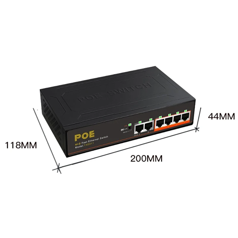 

6-Port Poe Switch 100M Built-in Power Supply Poe Splitter 52V1.25a Long-Distance Transmission 250 Meters