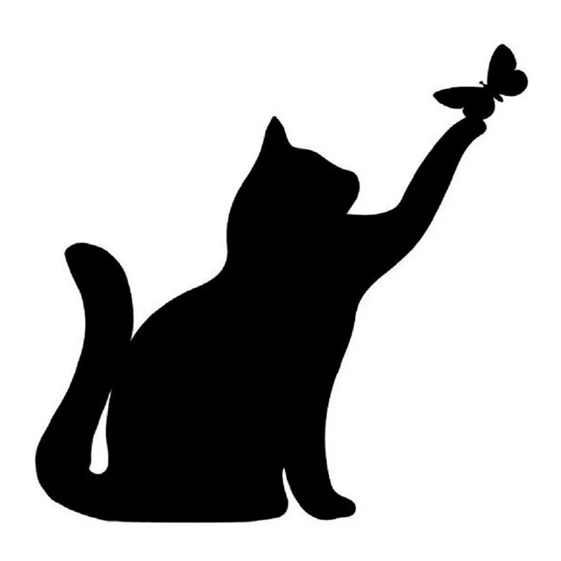 

Cat Silhouette Ornaments Stake Black Cat Silhouette Decor Outdoor Cat Decorative Garden Stakes For Yards Garden Dropshipping