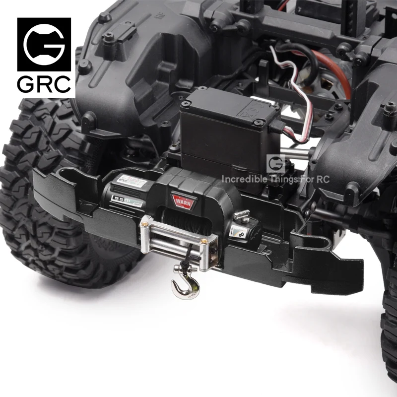 Металлический передний рулевой механизм встроенная лебедка бампер для 1/10 RC Crawler