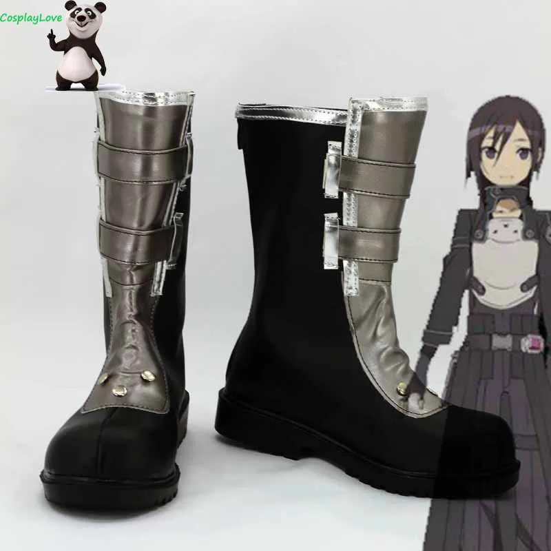 

Sword Art Online II SAO Sodo Ato Onrain Gun Gale Online GGO Kirigaya Kazuto Kirito Cosplay Shoes Cosplay Boots