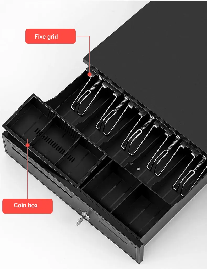 Кассовый ящик POS кассовый пять сеток три секции кассового ящика с интерфейсом