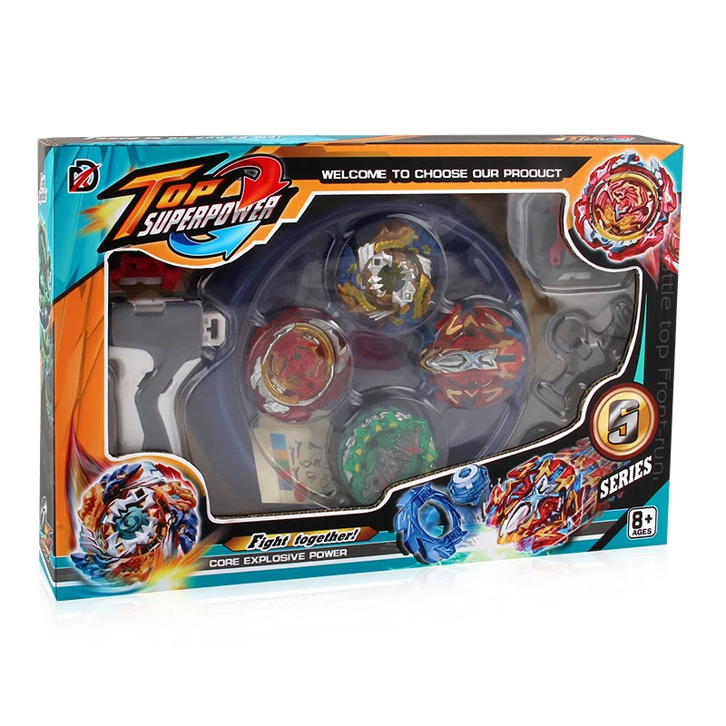 Beyblades 4 шт./компл. Арена стадион металлический сплав 4D Боевая ручка пусковая