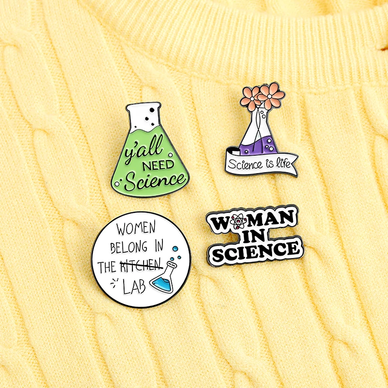 

Science and Chemistry Enamel Pin Mathematical engineering beaker Brooches Bag Lapel Pin Doctors Badge Jewelry Gifts for Students