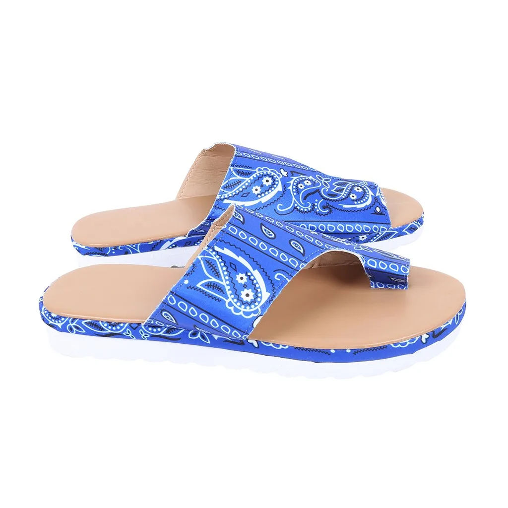 

2021 Fashion Flat Slippers Women Flip Flop Open Toe Flowers Sandals Slip On Lace Flat Slipper Summer Casual Non-Slip Beach Shoes