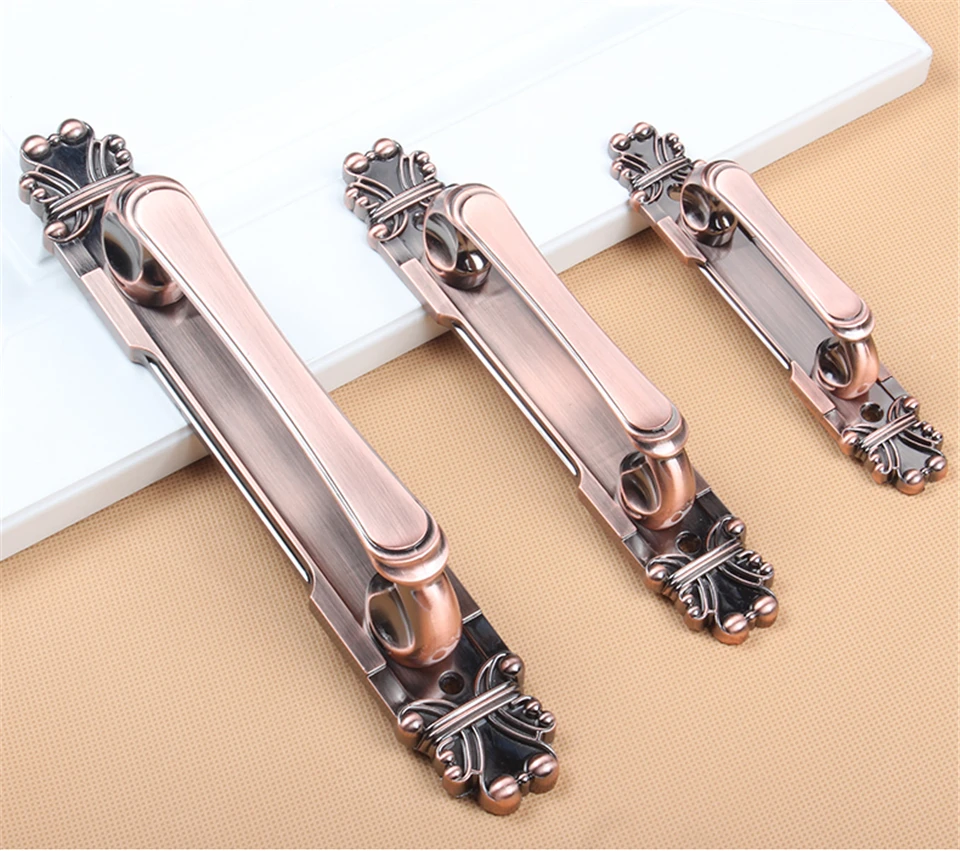 Модные Винтажные дверные ручки для кухонных дверей из цинкового сплава в