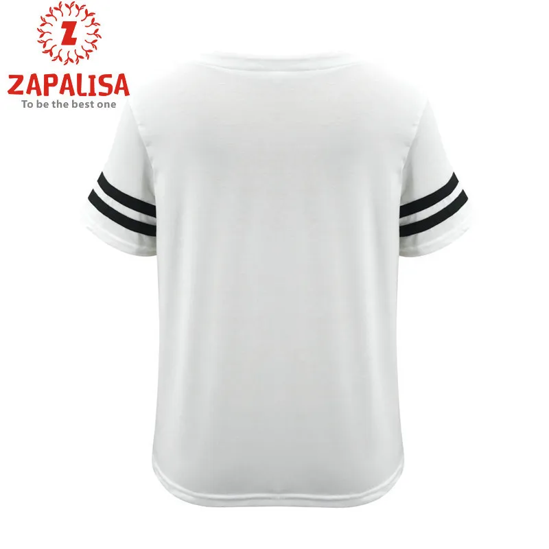 

Fashion Casual Loose T-Shirts for Women Color Matching Design Button Decor V-Neck Short Sleeve Summer Pullovers Top