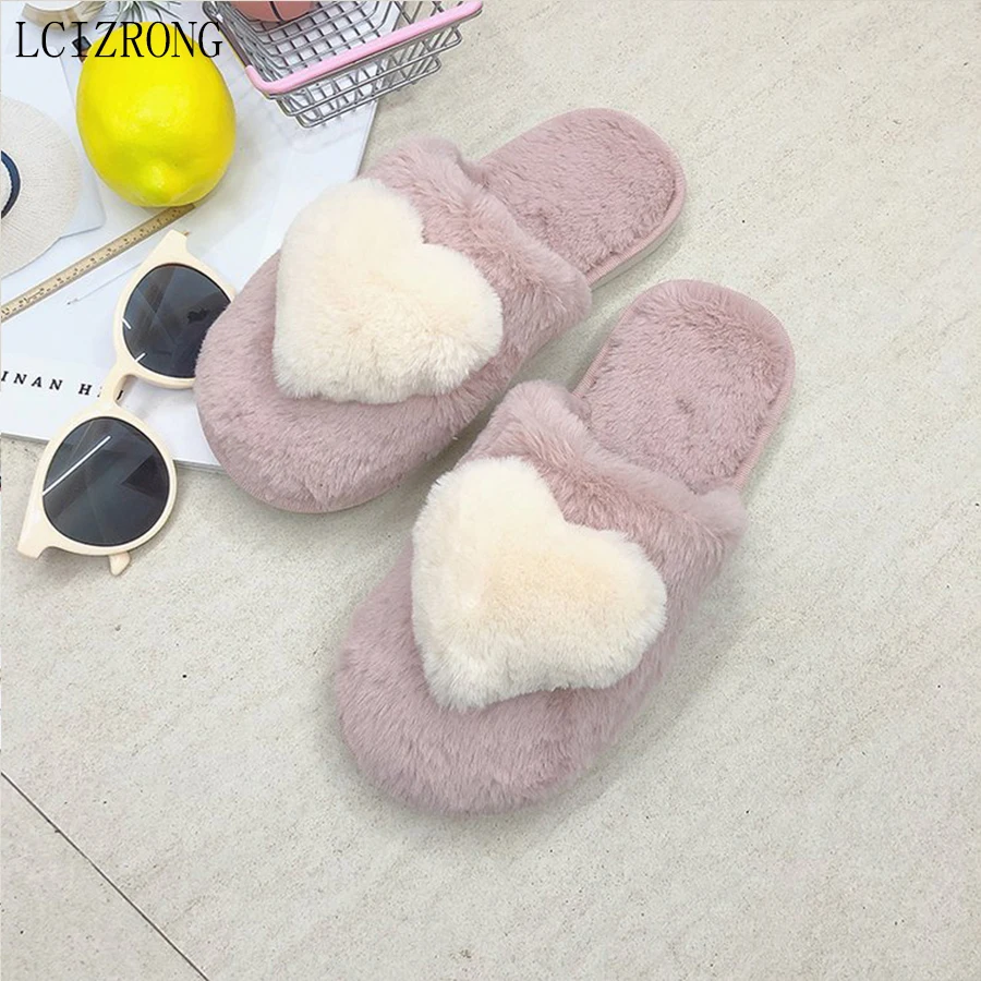 

Зимние домашние тапочки LCIZRONG для женщин, симпатичные теплые хлопковые плюшевые женские тапочки для спальни, размер 41, женская домашняя обув...