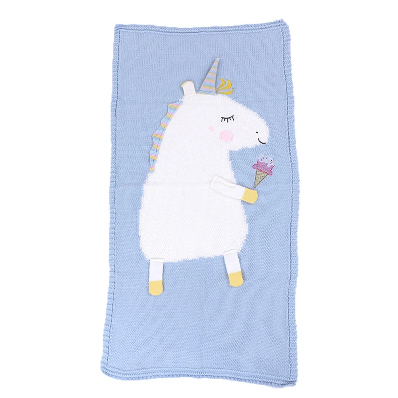 

60x120cm/25*47.24in Baby Bed Blanket For Newborn Infants Unicorn Print Soft Comfortable Photography Bedding Swaddle Blankets