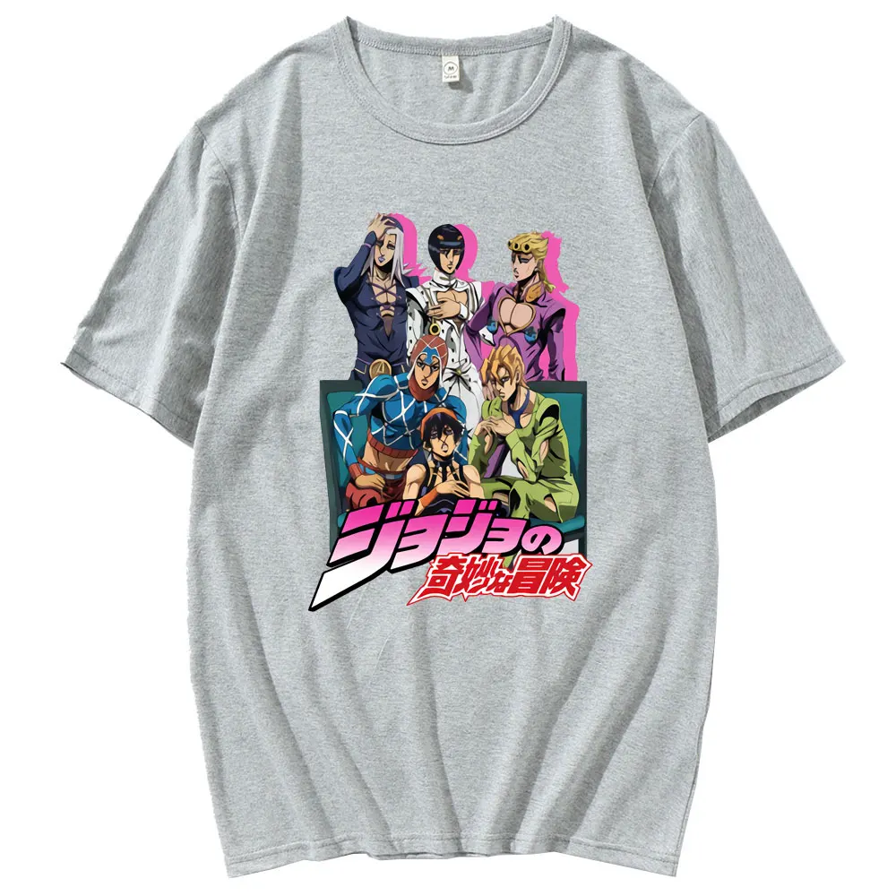

Classic JoJo Bizarre Adventure Short Sleeve Top Men/women Korean Fashion T-shirt Anime Cartoons Female Casual Vintage T Shirt