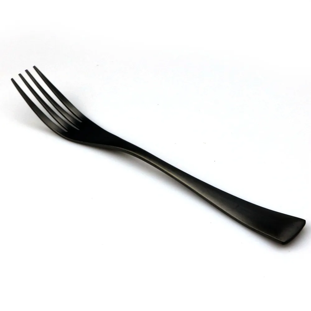 

20PCS/SET Cutlery Plated 304 Silverware Luxury Set Kaya Western Stainless Steel Matte Black Teaspoon Fork Knife set Dinner for