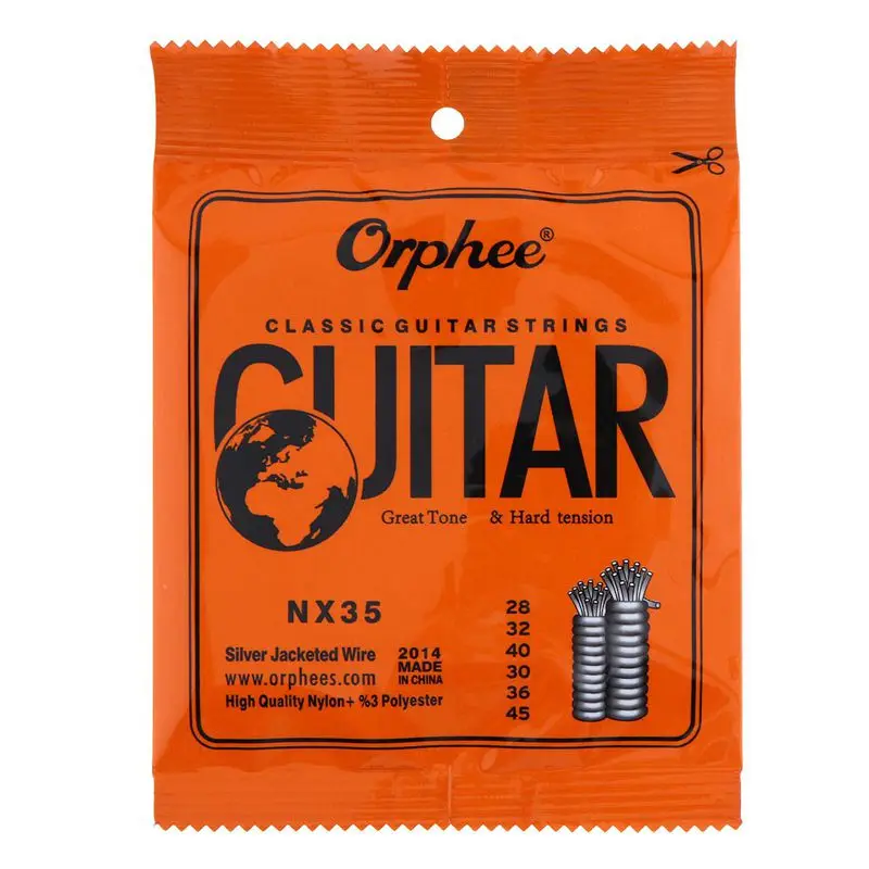 Orphee 6 шт./компл. Струны для гитары Классическая струна серии E/B/G/D/A/E используется
